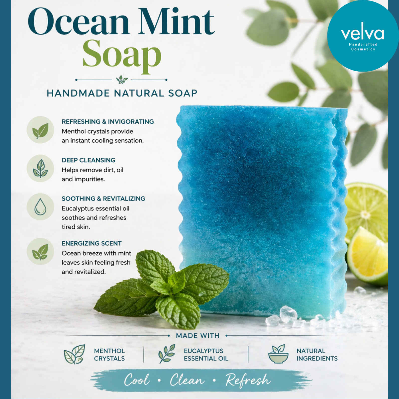 Ocean Mint Soap – Cooling & Refreshing Handmade Bar