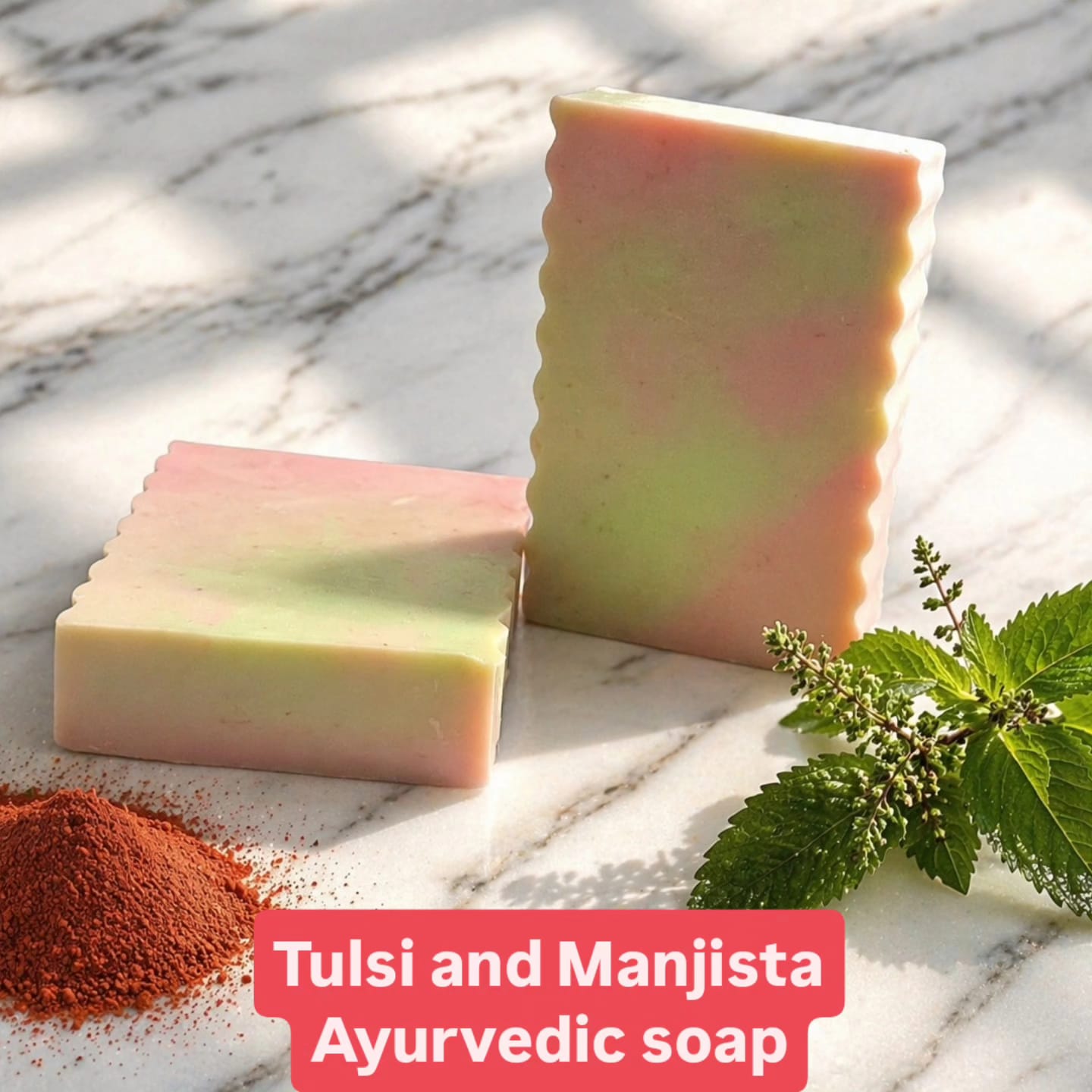Holy Basil & Manjista Soap – Ayurvedic Brightening Bar